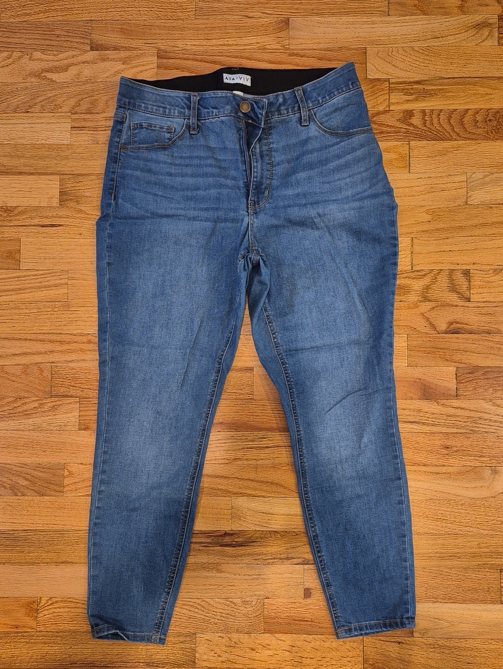 Ava & Viv Medium Blue Stretch Denim Jeans